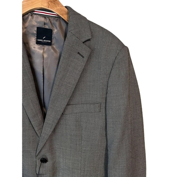 Daniel Hechter Men 42S Wool Blazer Jacket Coat Gray Tweed 2 Button NEW $295 MSRP - Picture 3 of 14